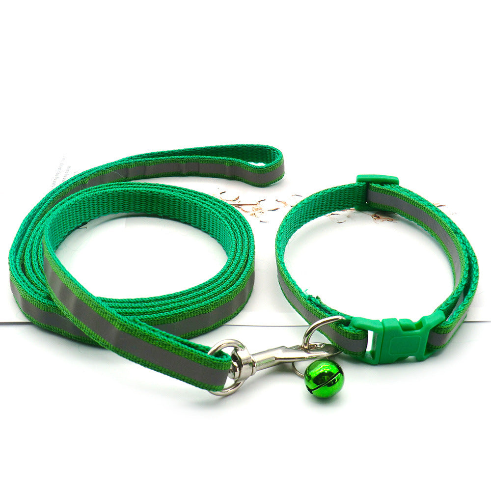 Reflective Dog Leash Durable Cloth Pet Walking Safety Lead Strap