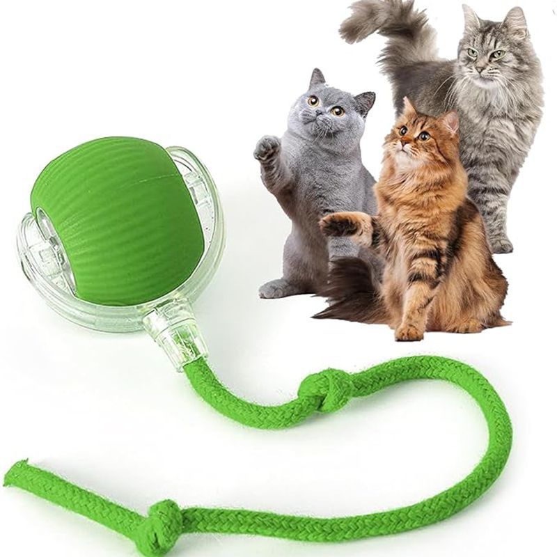 Automatic Rolling Cat Ball Rechargeable Smart Interactive Kitten Toy Sensor