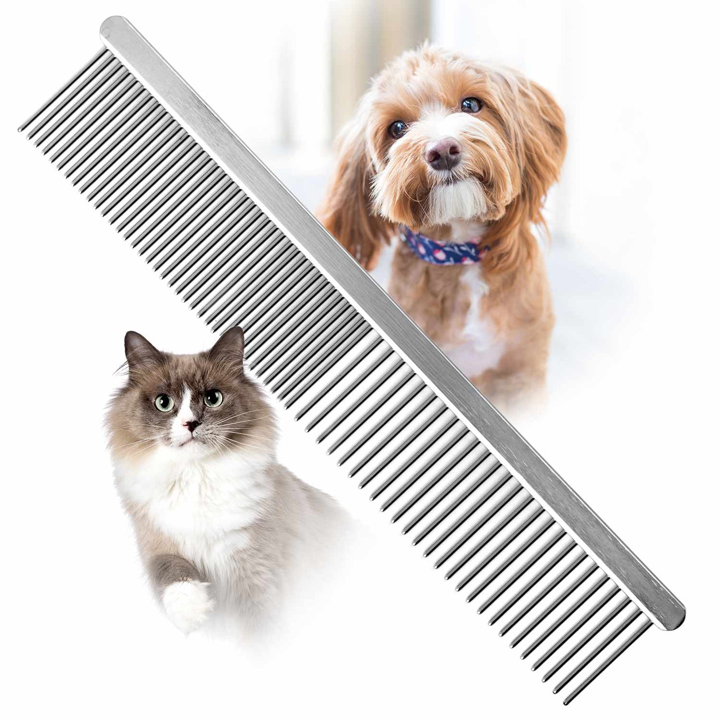 Flat Back Pet Grooming Comb Dog Cat Hair Detangling Tool