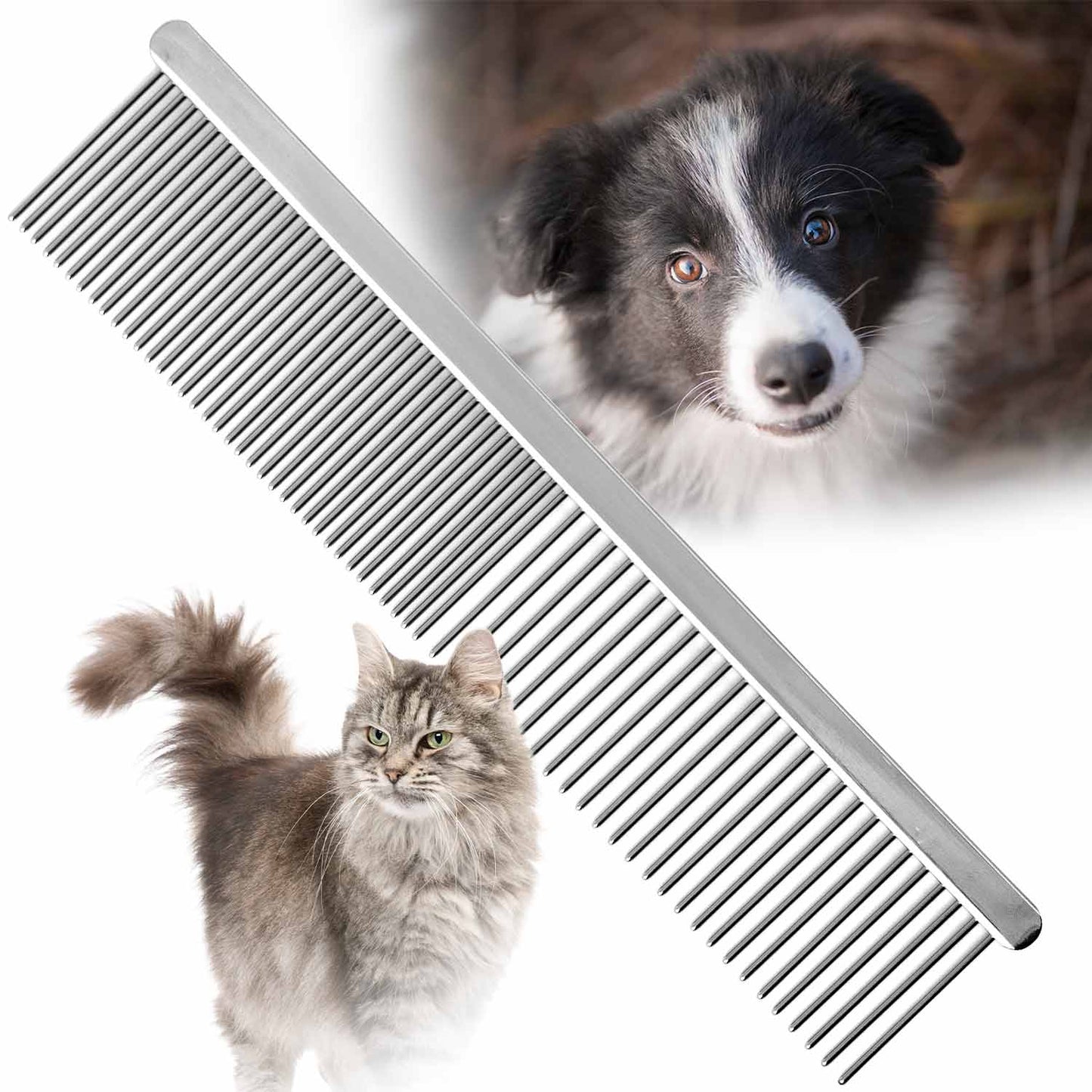 Flat Back Pet Grooming Comb Dog Cat Hair Detangling Tool