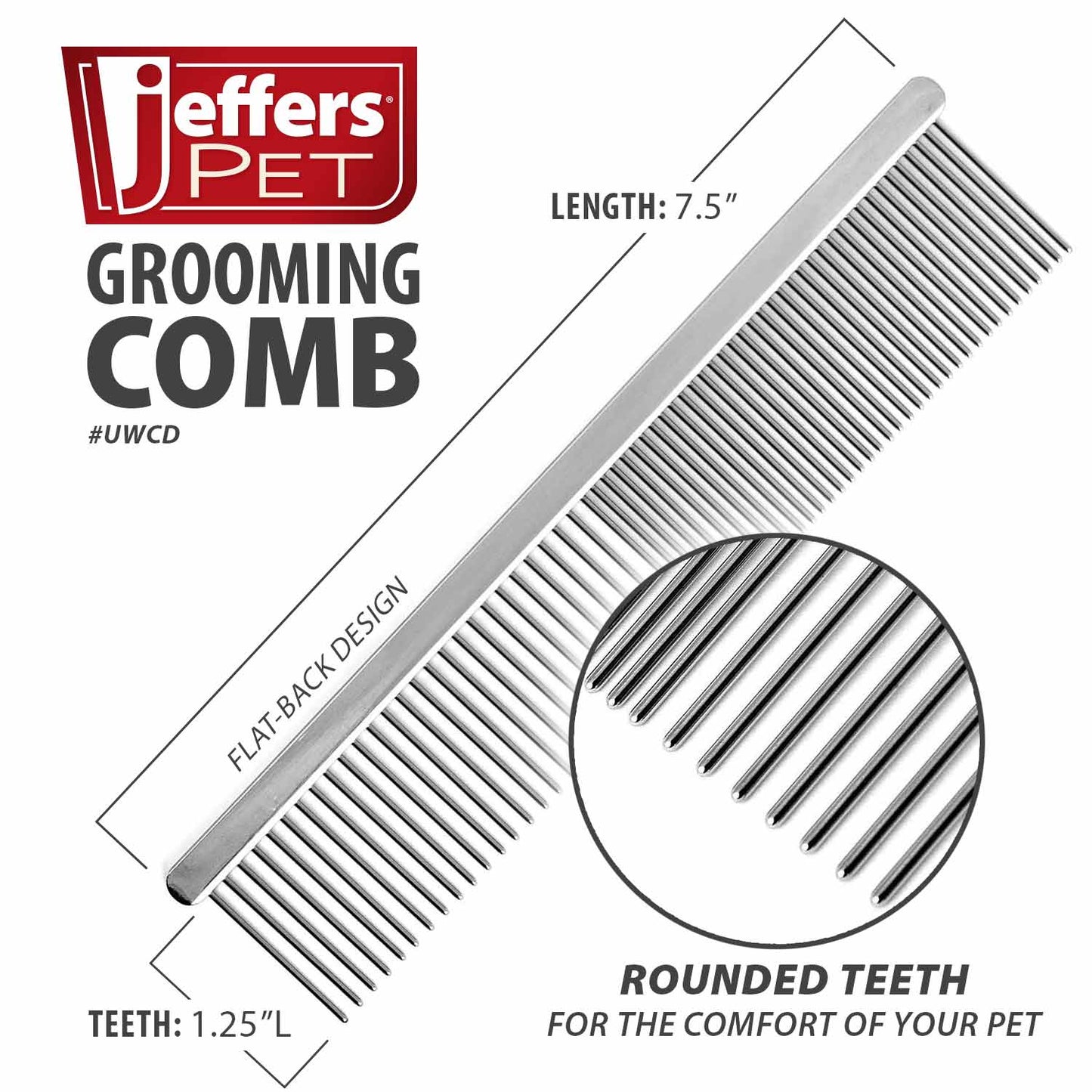 Flat Back Pet Grooming Comb Dog Cat Hair Detangling Tool