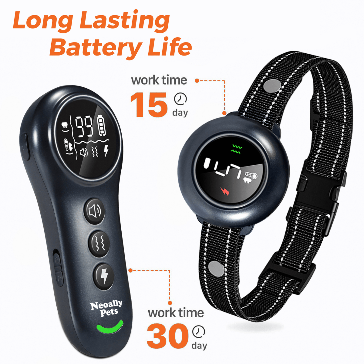 2-in-1 Dog Training Bark Control Rechargeable Waterproof Collar