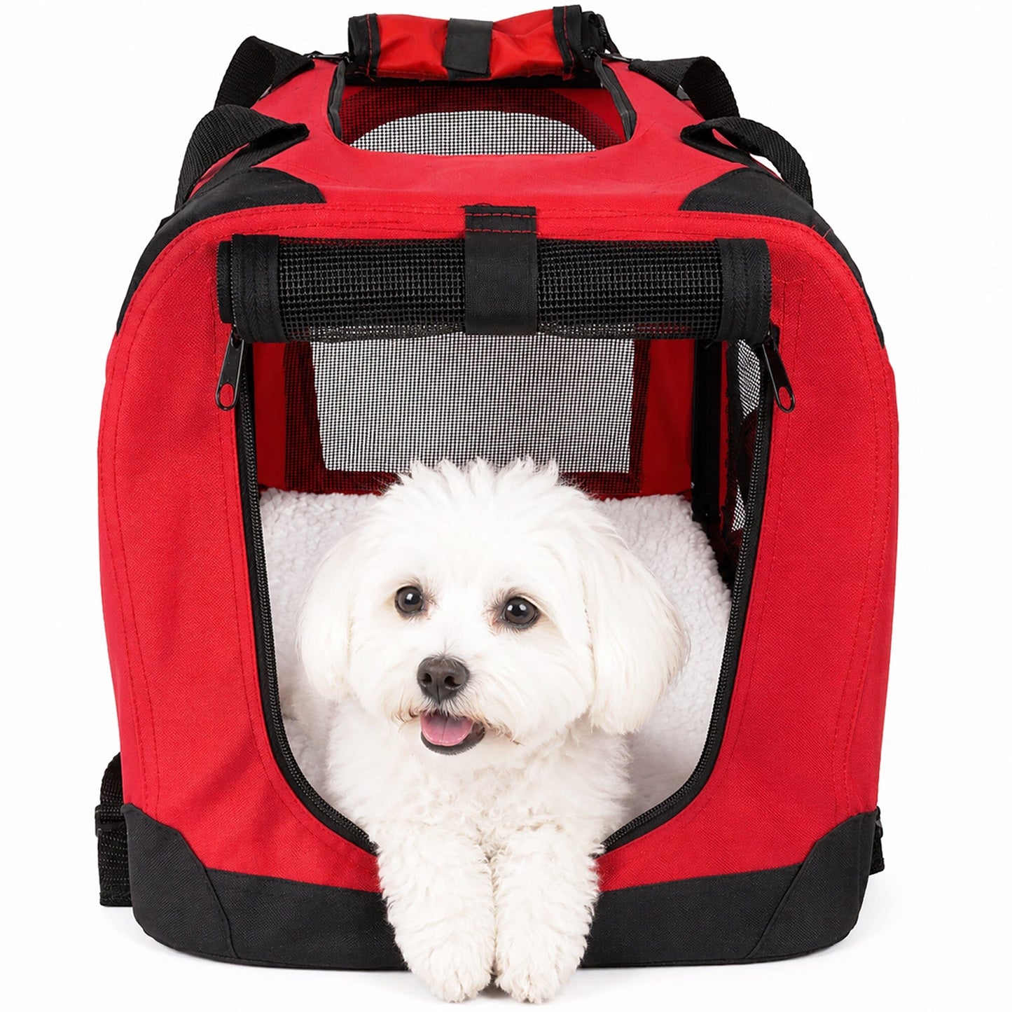 Deluxe 360 Vista View Foldable Soft Pet Dog Crate Carrier House