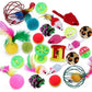 Cat Toy Set Mouse Tunnel Feather Interactive Play Pet Bundle