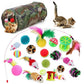 Cat Toy Set Mouse Tunnel Feather Interactive Play Pet Bundle