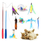 Cat Toy Set Mouse Tunnel Feather Interactive Play Pet Bundle