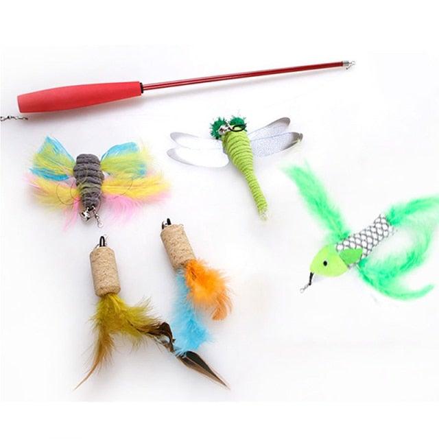Cat Toy Set Mouse Tunnel Feather Interactive Play Pet Bundle