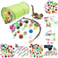 Cat Toy Set Mouse Tunnel Feather Interactive Play Pet Bundle