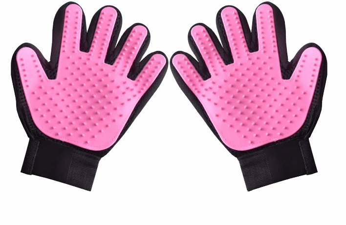 Silicone Pet Grooming Gloves Deshedding Massage Brush for Dogs Cats