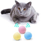 Interactive Cat Toy Ball with Catnip Squeaky Plush Training Toy