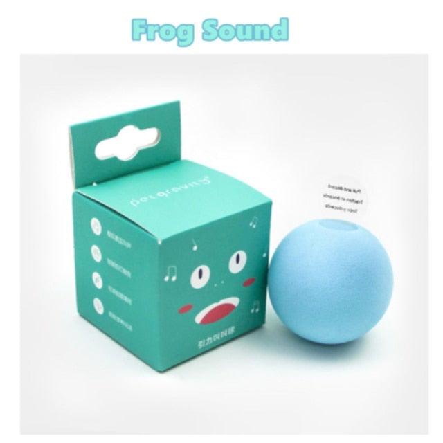 Interactive Cat Toy Ball with Catnip Squeaky Plush Training Toy