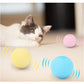 Interactive Cat Toy Ball with Catnip Squeaky Plush Training Toy